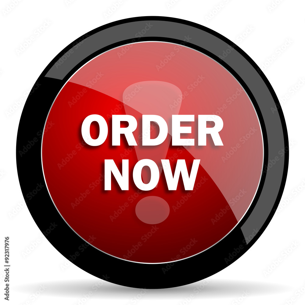 order now red circle glossy web icon on white background - set440 order now red circle glossy web icon on white background - set440