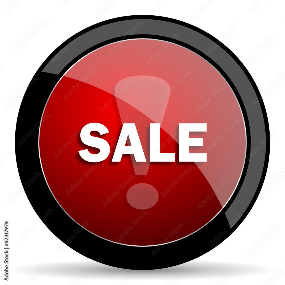 sale red circle glossy web icon on white background - set440 sale red circle glossy web icon on white background - set440