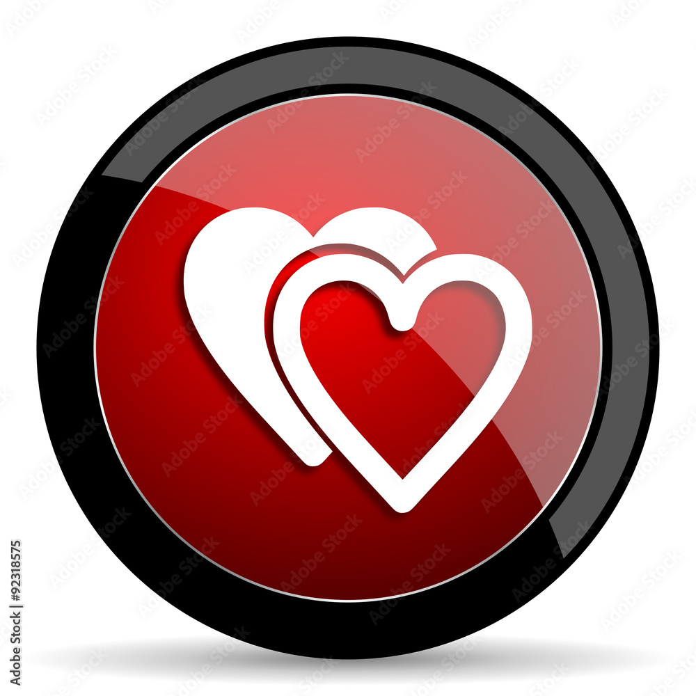 love red circle glossy web icon on white background - set440 love red circle glossy web icon on white background - set440