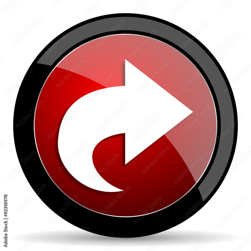 next red circle glossy web icon on white background - set440 next red circle glossy web icon on white background - set440