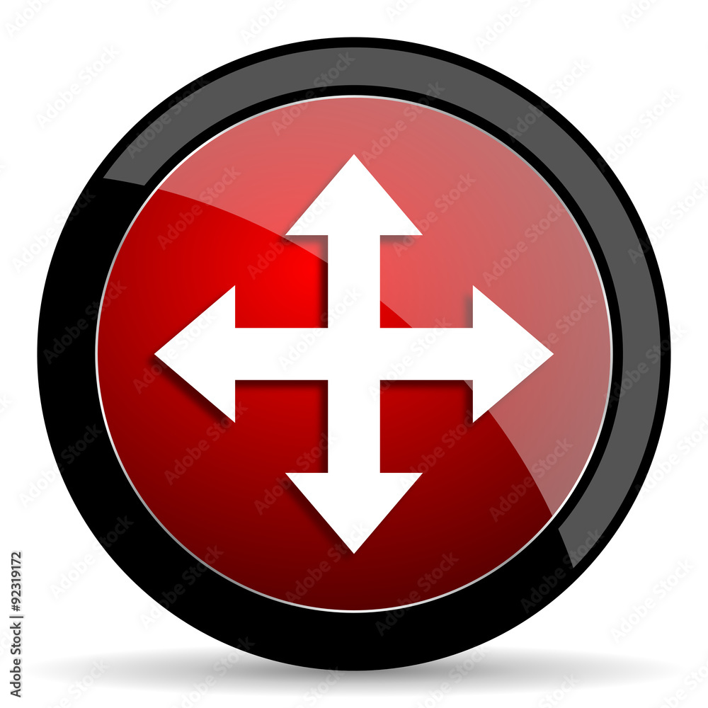 arrow red circle glossy web icon on white background - set440 arrow red circle glossy web icon on white background - set440
