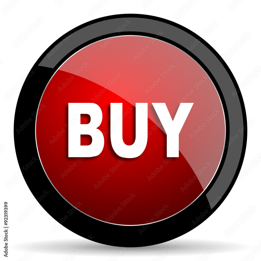 buy red circle glossy web icon on white background - set440