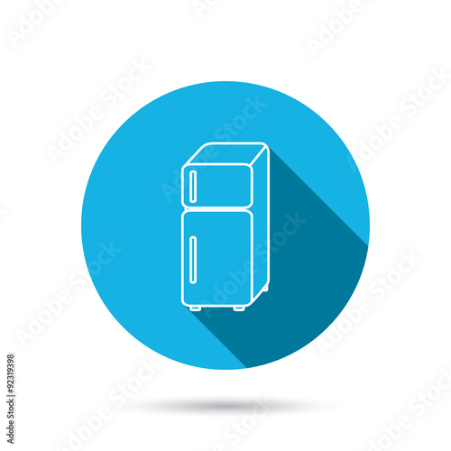 Refrigerator icon. Fridge sign.