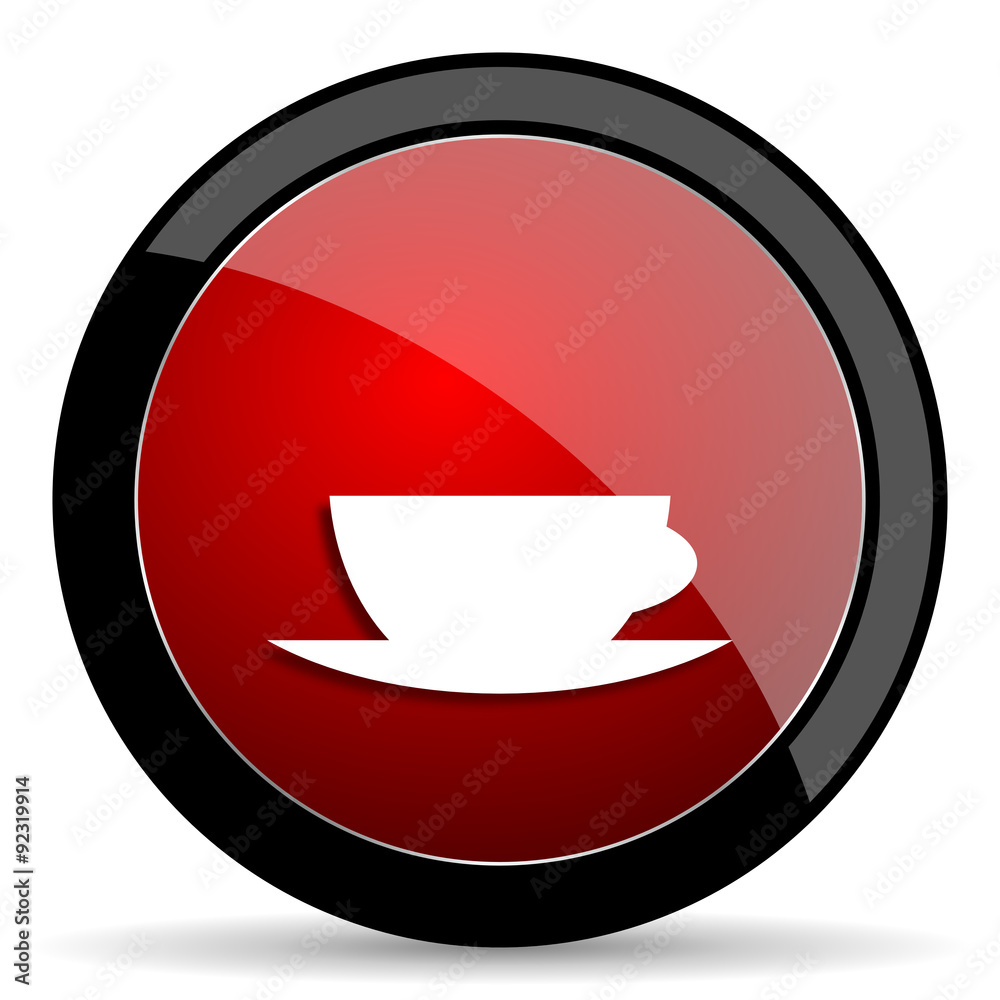 espresso red circle glossy web icon on white background - set440 espresso red circle glossy web icon on white background - set440