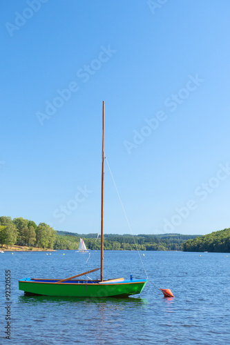 Sailboat in lake