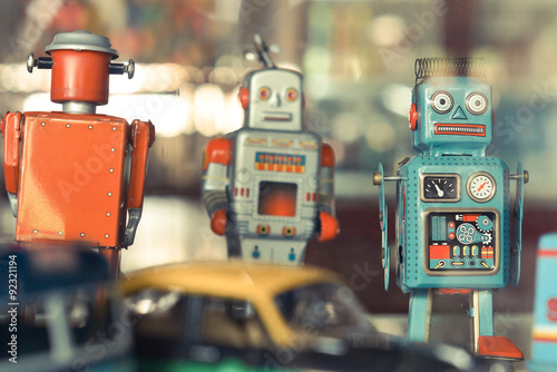 old classic tin robot toys