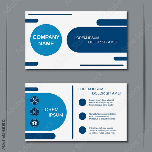 Modern business visiting card, banner, badge, sticker, mockup, flyer, label vector template