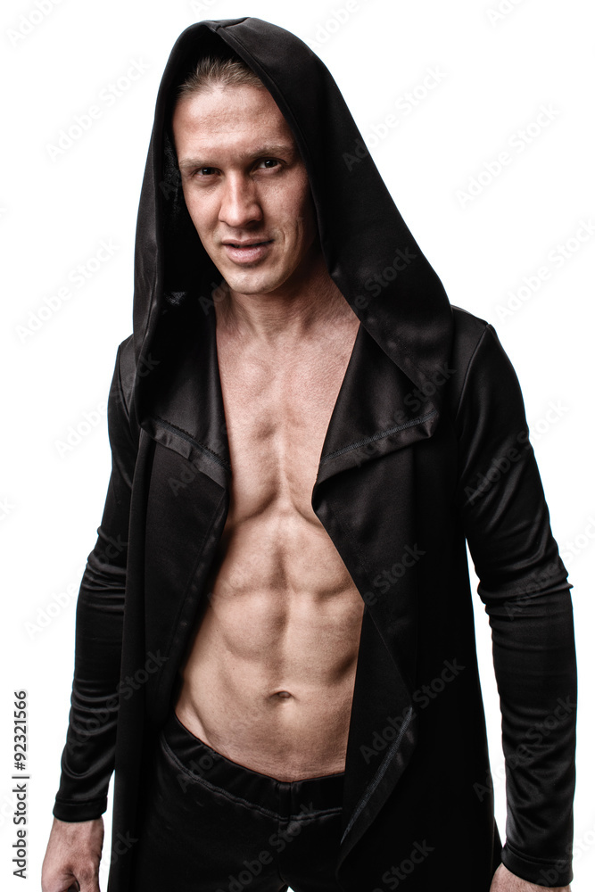 healthy athletic young man with muscle