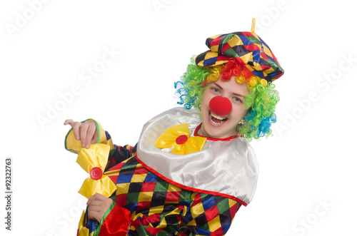 Clown isolated on the white background © Elnur