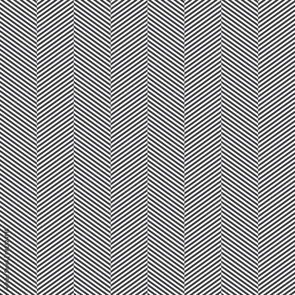 Seamless black and white slim perfect op art herringbone pattern vector