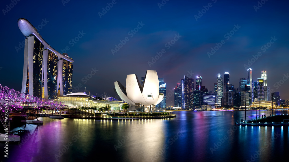 Naklejka premium Singapore city