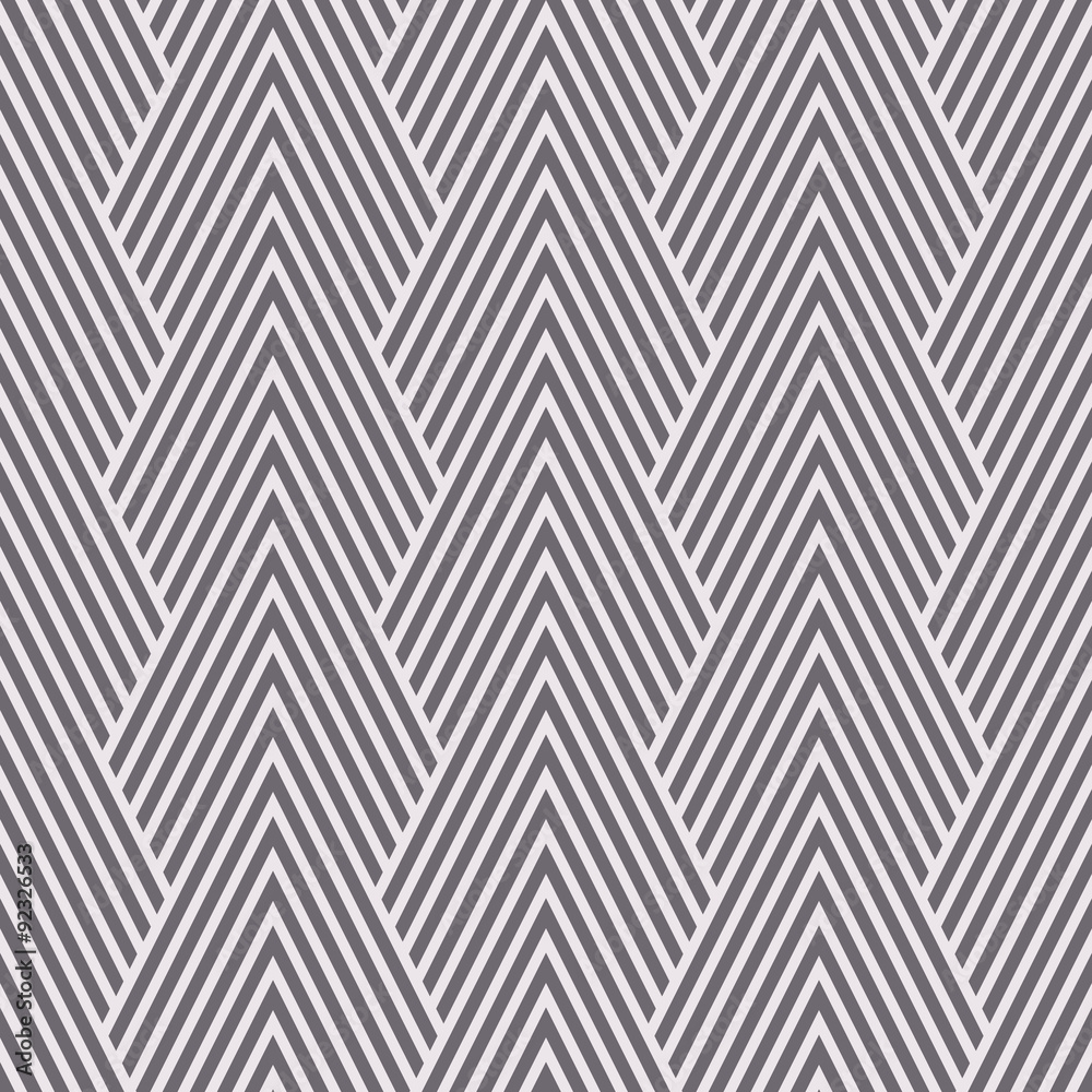 Seamless inverse black and white art deco optical chevron mountains pattern vector