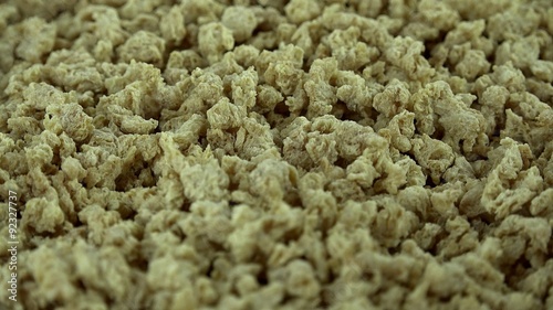 Portion of rotating Soy Meat (not seamless loopable 4K UHD footage)