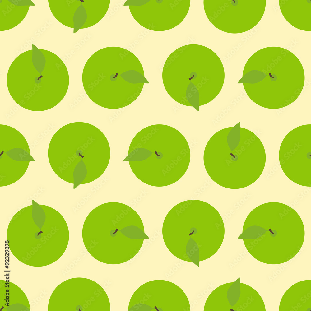 Pattern with apple top view Pattern with apple top view