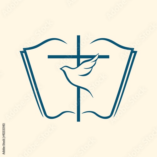 Dove, cross, icon, holy spirit, christianity, symbol