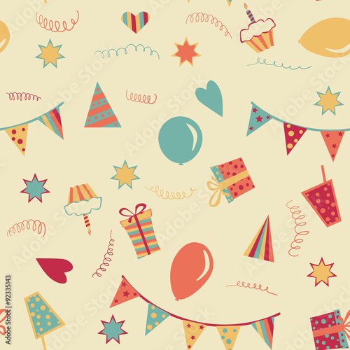 happy birthday seamless background