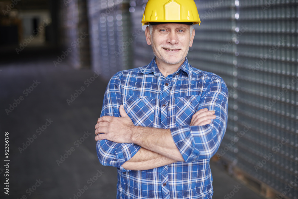 Portrait of manual worker at the warehouse
