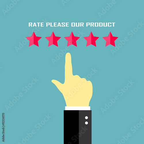Rate our product poster