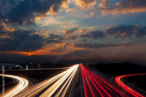 Long Exposure abstract urban background - Speed Traffic -