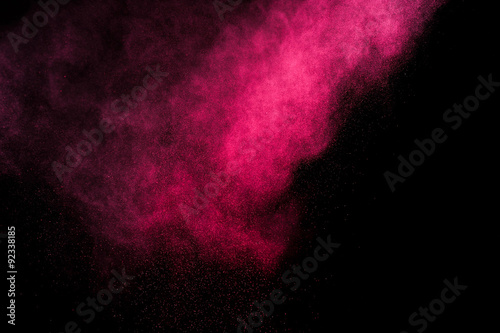 Abstract red and pink paint Holi.