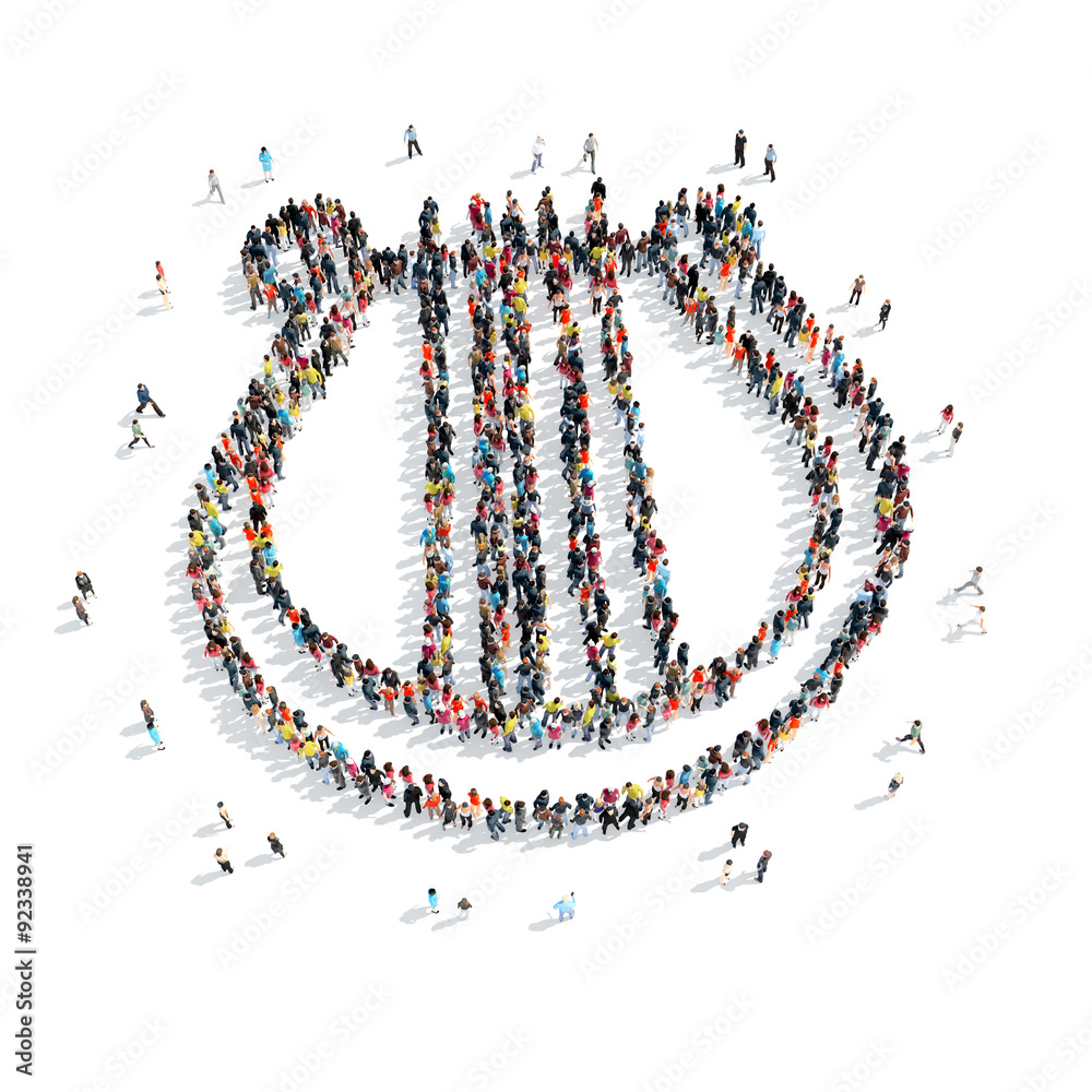 group  people  shape  harp