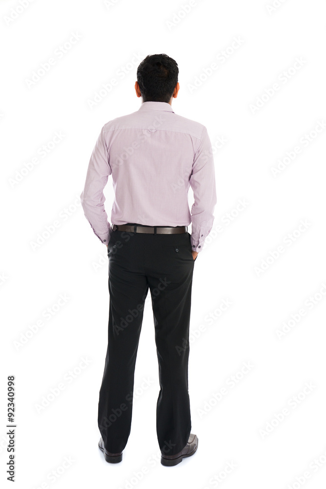 back view of indian business male back view of indian business male