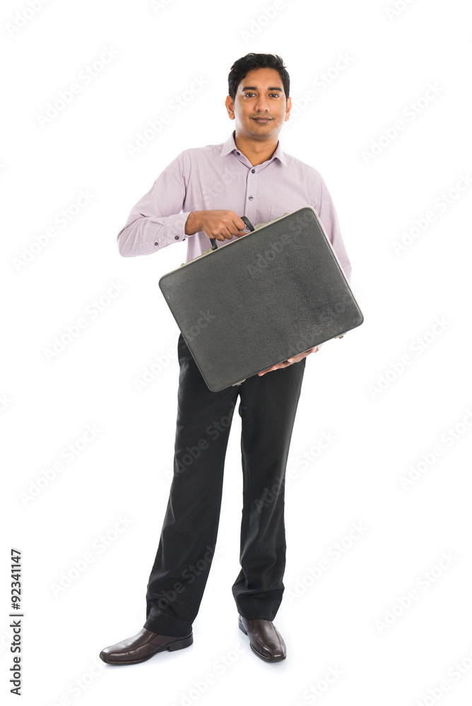 indian business male with suitcase indian business male with suitcase