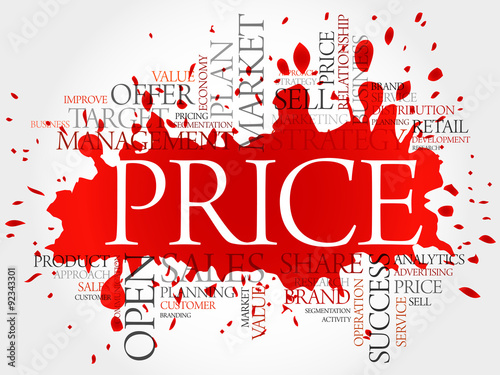 PRICE word cloud, business concept photo