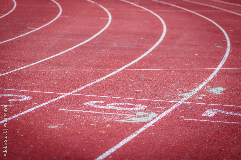 Fototapeta premium Close-up running track texture or background
