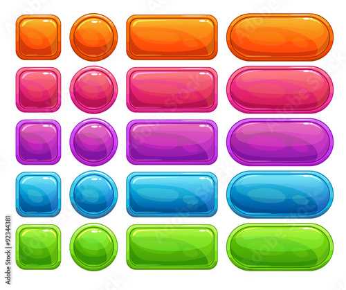 Bright spectrum buttons set