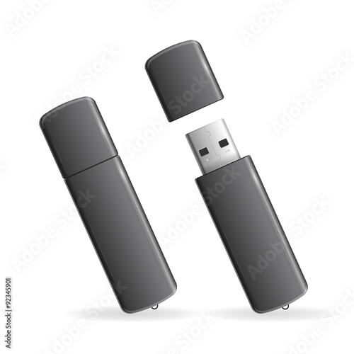  USB Flash Drive. Vector