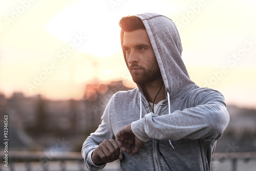 Exercising on fresh air. 