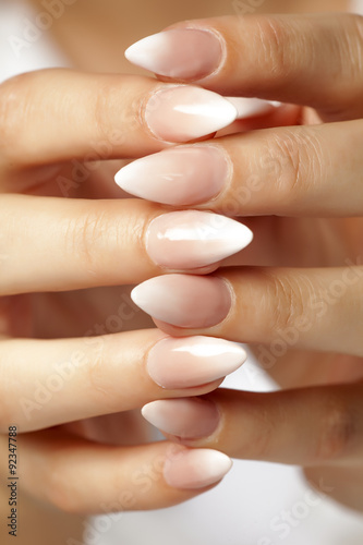 close up of ombre manicure