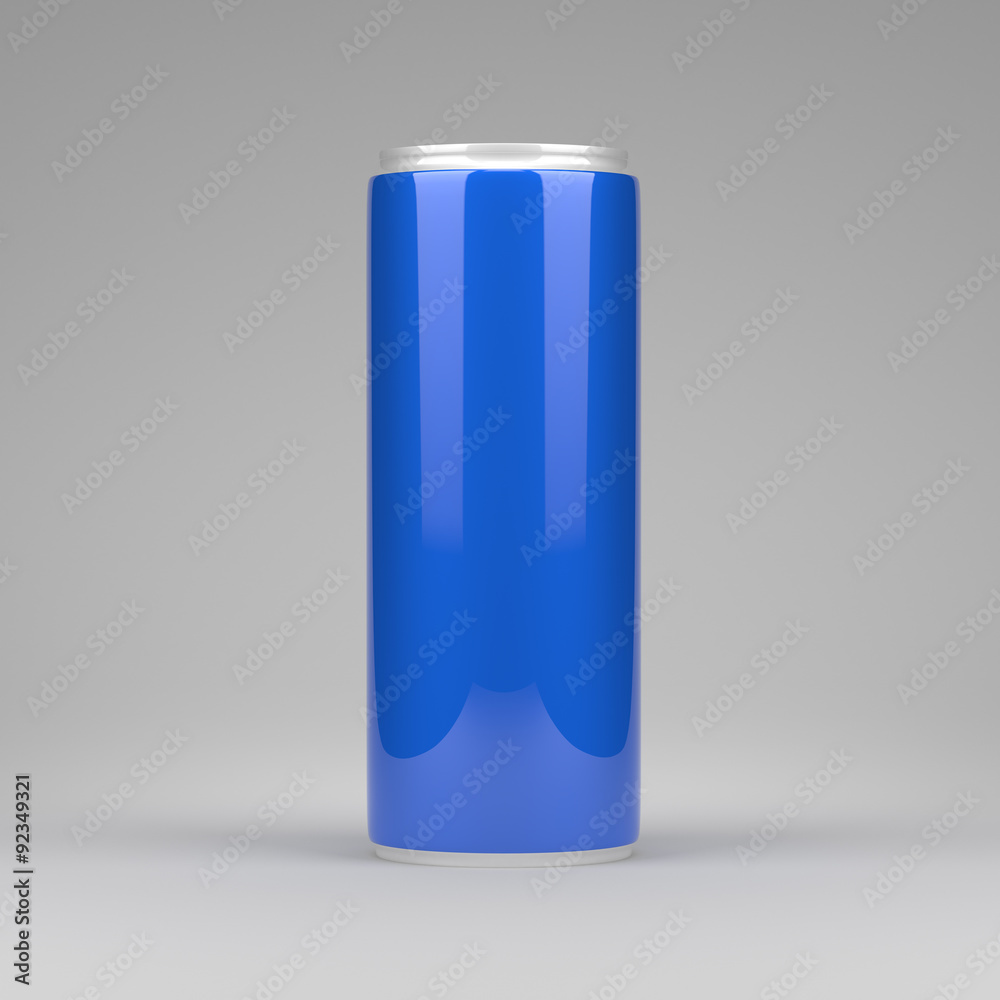 Small metal can with soda or energy drink Small metal can with soda or energy drink