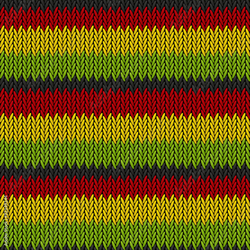 Seamless knitted reggae pattern for Your design 