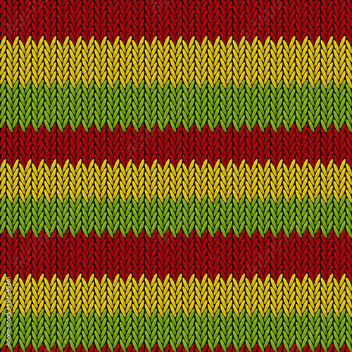 Seamless knitted reggae pattern for Your design 