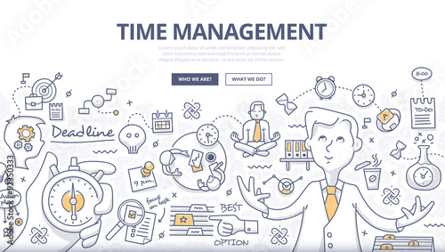 Time Management Doodle Concept
