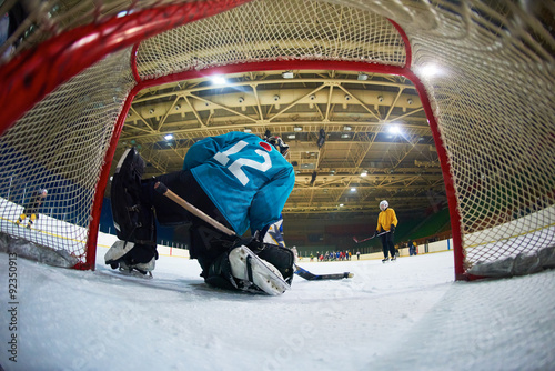 Photography ice hockey goalkeeper