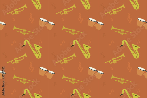 Jazz music pattern. Summer jam