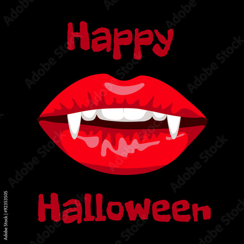 red lips of vampire