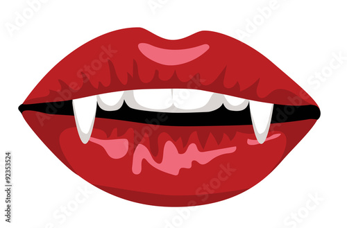 red lips of vampire