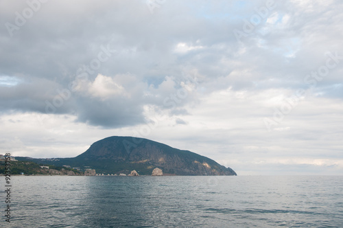 View of Ayu-Dag or Bear mountain, Black Sea coastline, Crimea © Nickola_Che