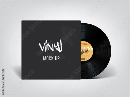 Very realistic vinyl mock up. Place your design on this beautiful vinyl ! photo
