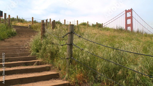 Stairs to lookout near Golden Gate