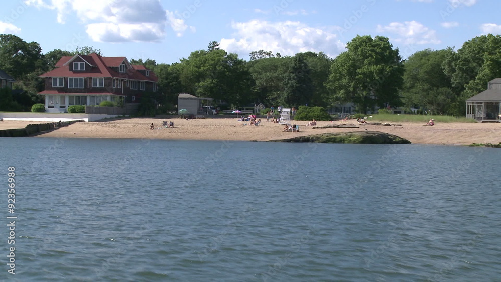 Large home with private beach along the water