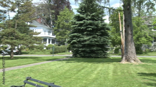 Panoramic view of upper class residential area. photo