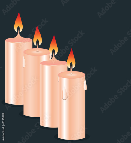 Burning candles