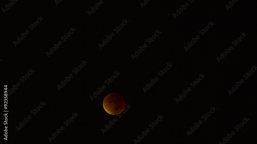 Harvest blood Super moon total eclipse time lapse Harvest blood Super moon total eclipse time lapse