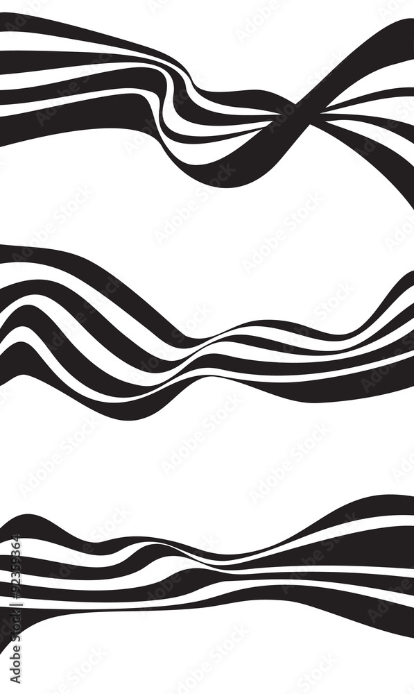 Fototapeta premium wave design element set vector banner
