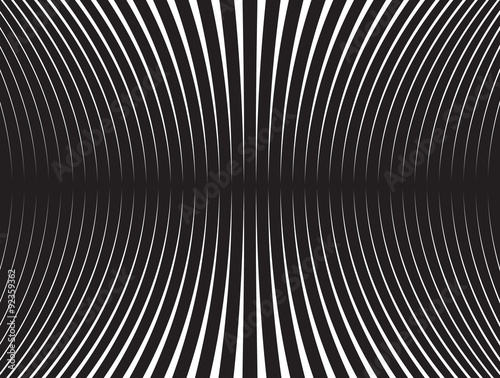 black and white mobious wave stripe optical design